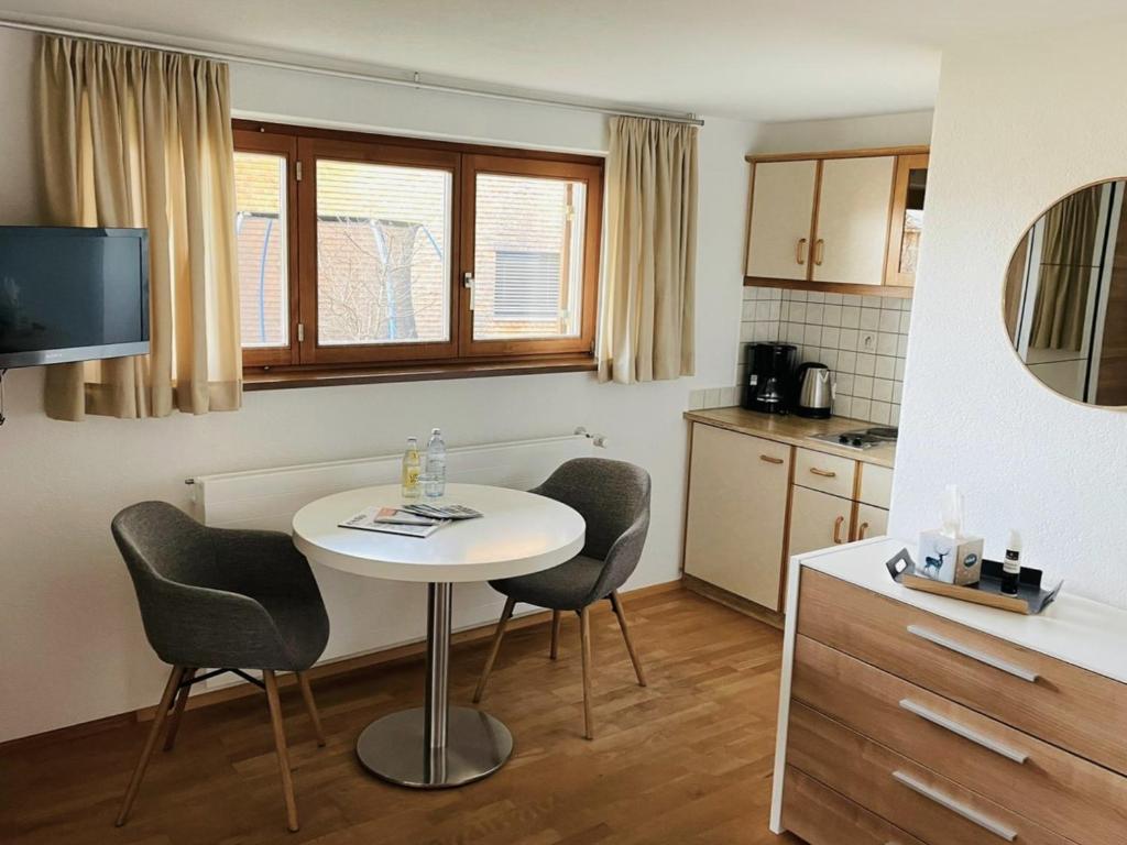 Kuchyň nebo kuchyňský kout v ubytování Ferienwohnung Geismayr