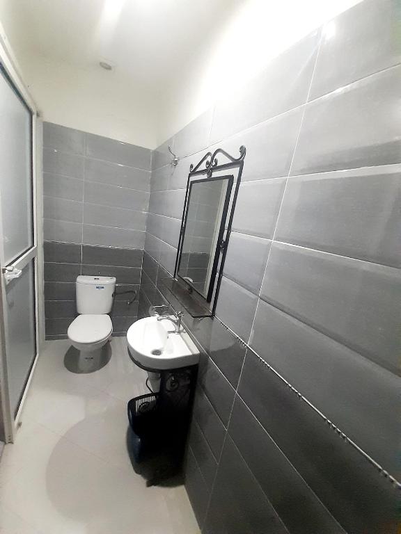 Koupelna v ubytování Hotel salem leksor