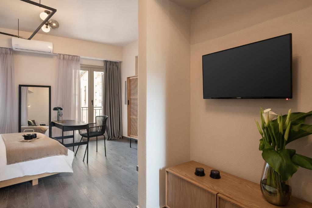 TV a/nebo společenská místnost v ubytování Anaem Eclectic Rooms