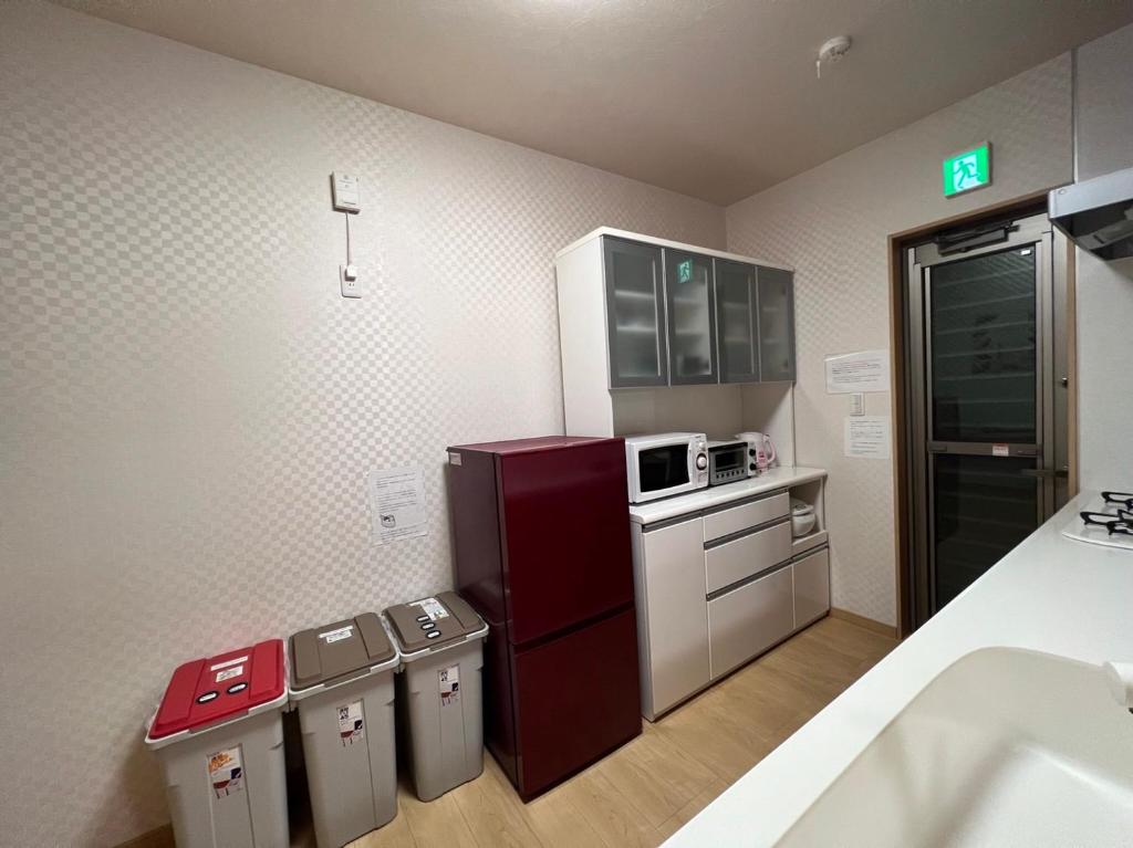 Kuchyň nebo kuchyňský kout v ubytování Guesthouse Kaede Annex