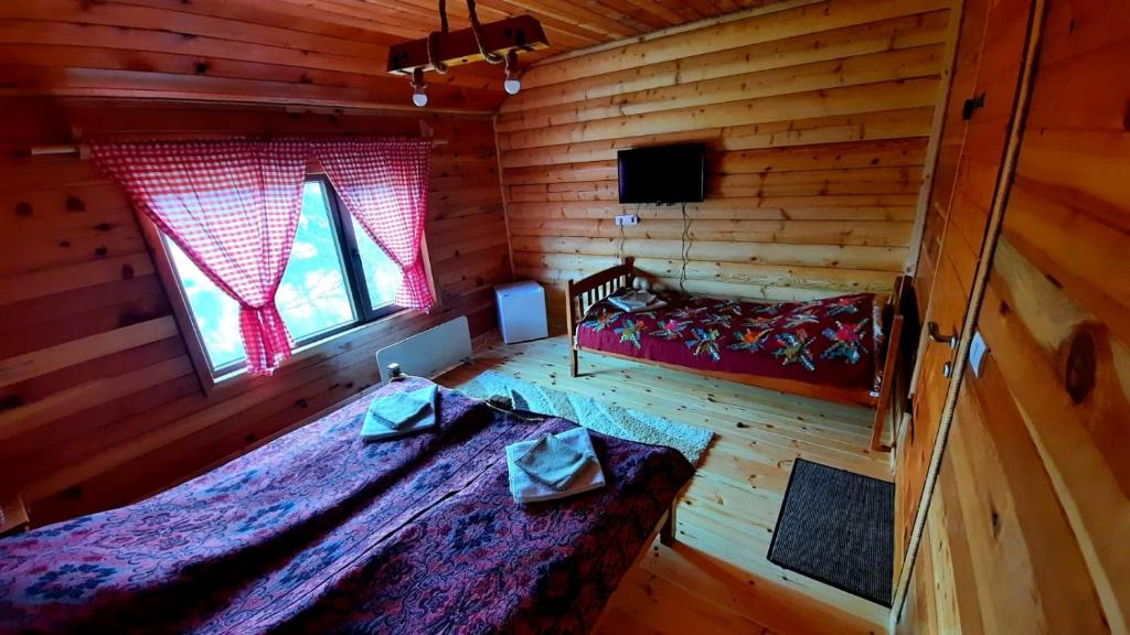 TV a/nebo společenská místnost v ubytování Log cabin 1 Merdovic