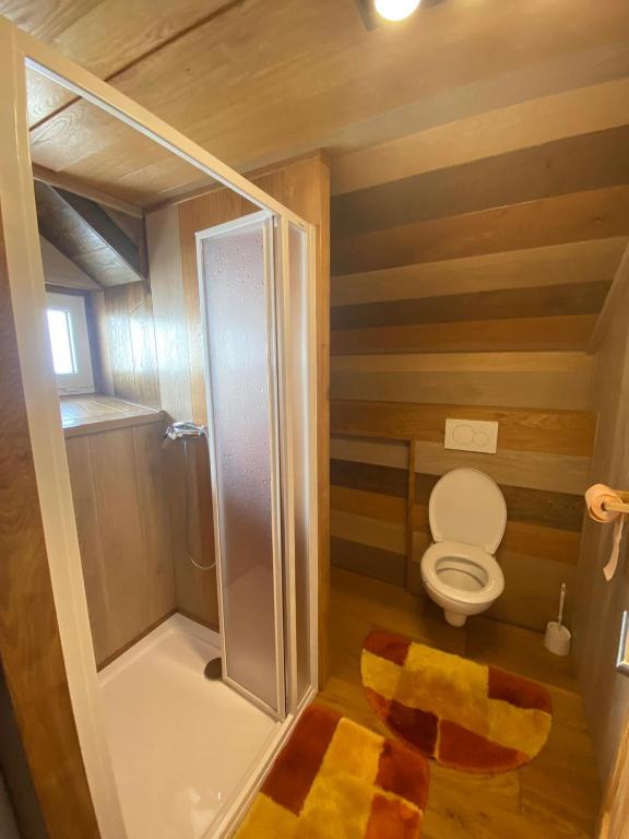 Koupelna v ubytování Apartmán U Splavu Putim