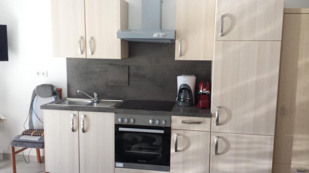 Kuchyň nebo kuchyňský kout v ubytování Appartment Christine
