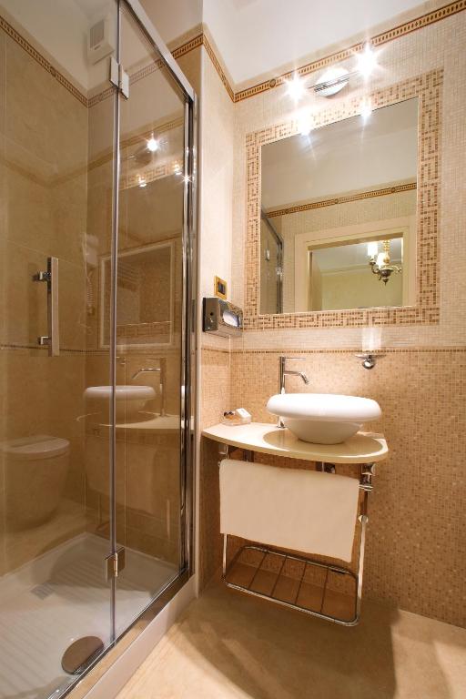 Koupelna v ubytování Hotel Al Piave