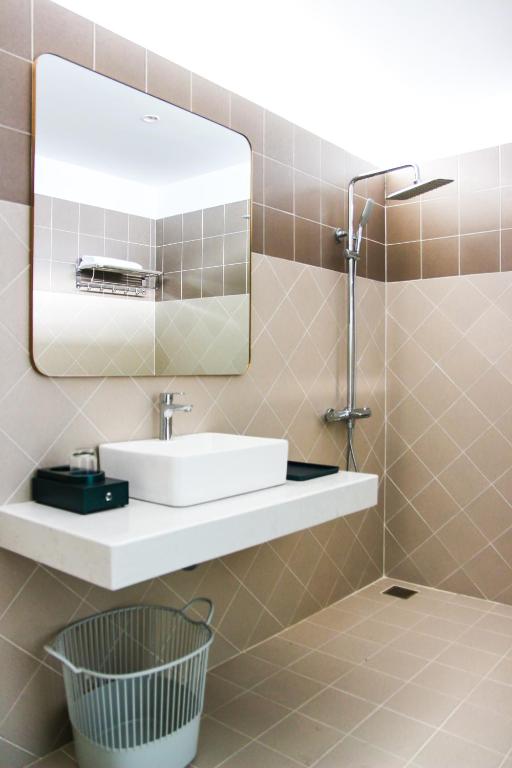 Koupelna v ubytování Minh Hai Resort