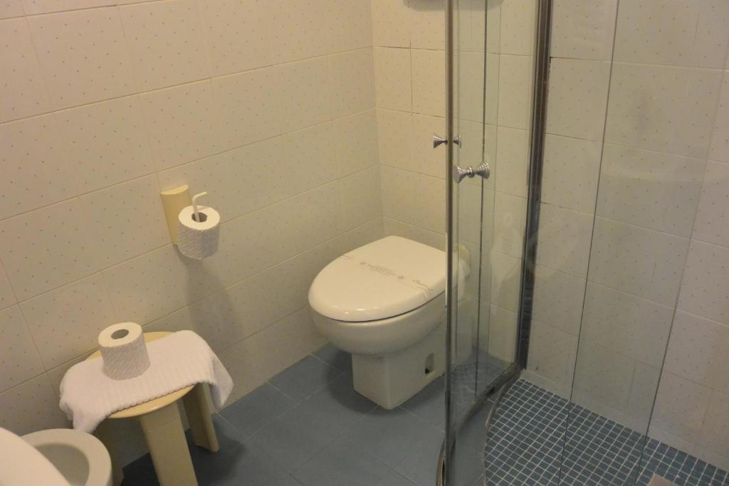 Koupelna v ubytování Hotel Falier