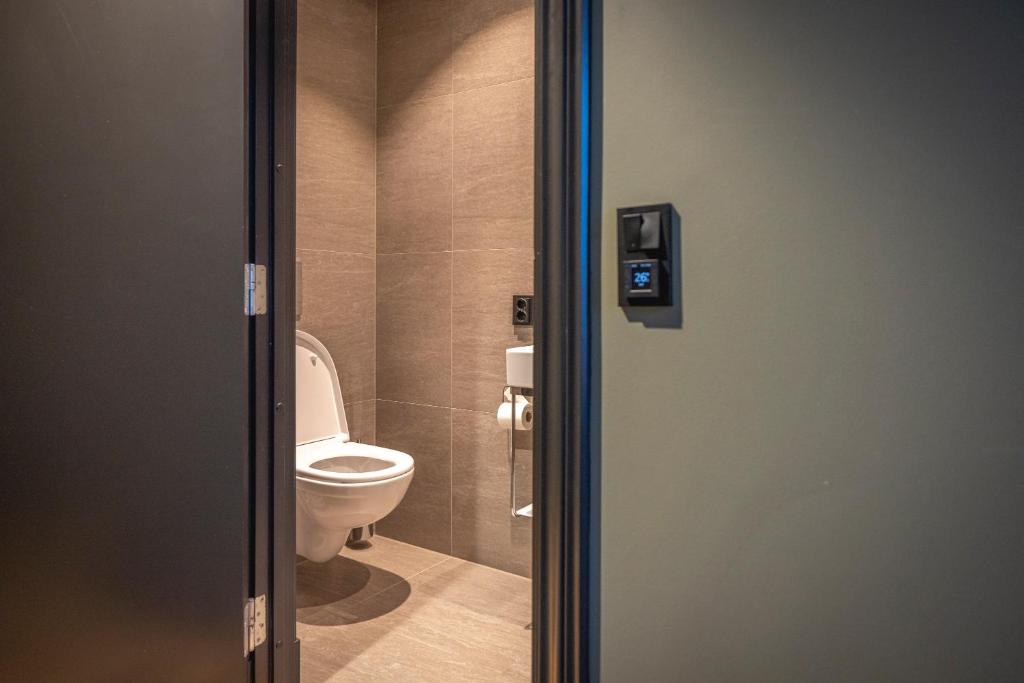 Koupelna v ubytování Hotel Fredrikstad