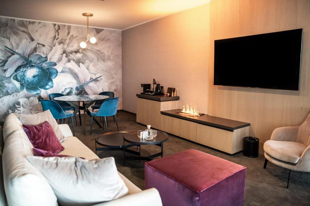 TV a/nebo společenská místnost v ubytování Elegans Hotel Brdo