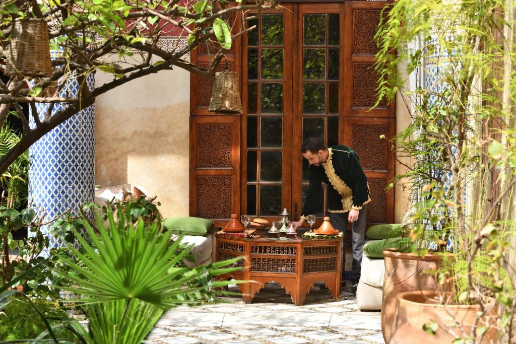 En hage utenfor Riad L'Aziza