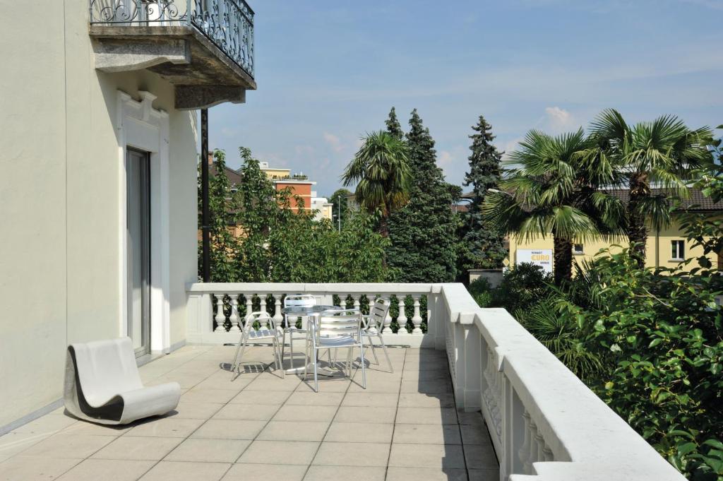 Balkón nebo terasa v ubytování Locarno Youth Hostel