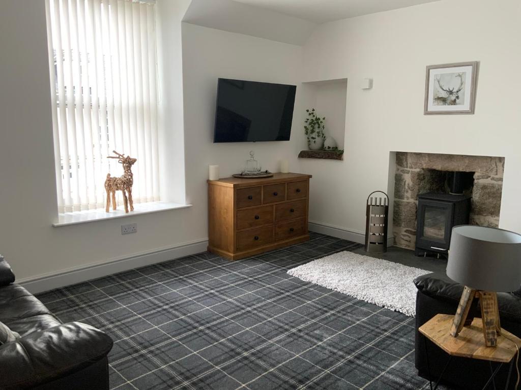 TV a/nebo společenská místnost v ubytování Deeside Snugs Apartments