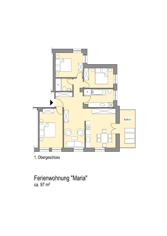 Půdorys ubytování Altes Pfarrhaus