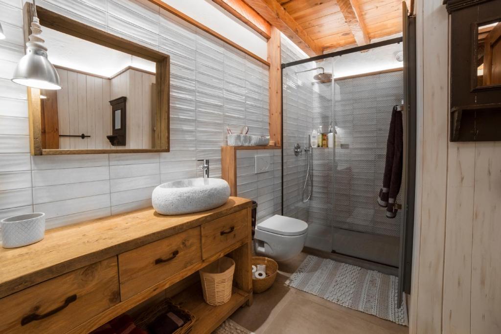 Koupelna v ubytování Pleta del Tarter Lodge