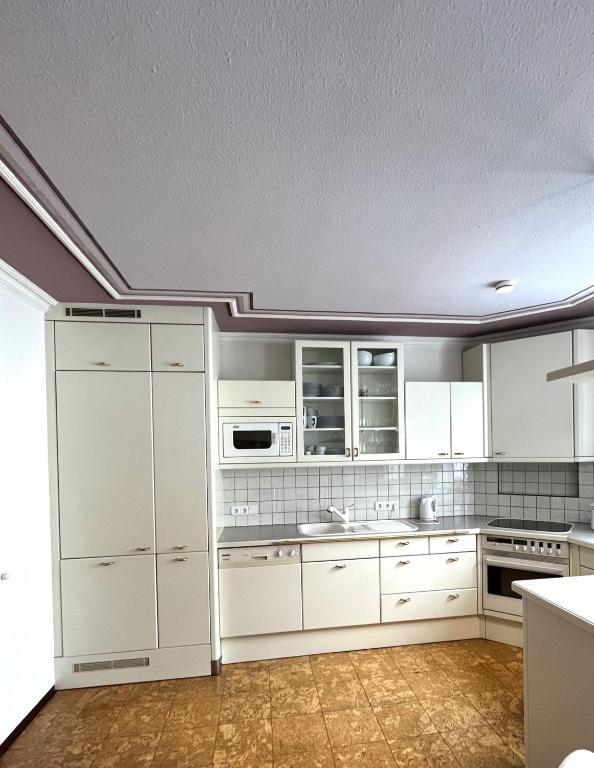 Kuchyň nebo kuchyňský kout v ubytování Ferienwohnung Walker