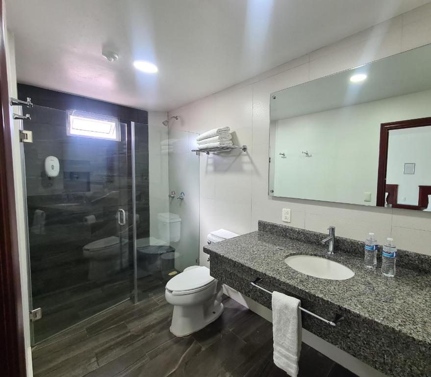 Koupelna v ubytování HOTEL FINA INN