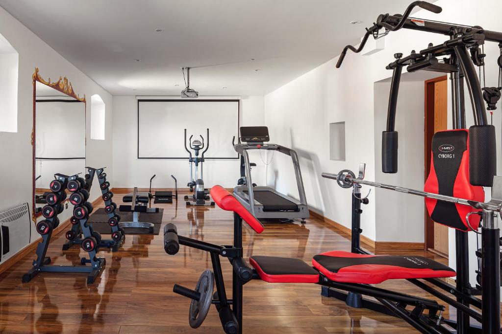 Fitness centrum a/nebo fitness zařízení v ubytování Hotel Křížový vrch