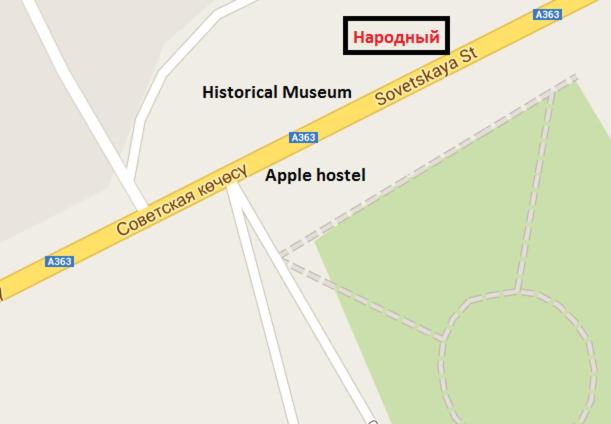 a map of the apple hospital and the apple hospital upgraded at Apple Hostel Cholpon Ata in Cholpon-Ata