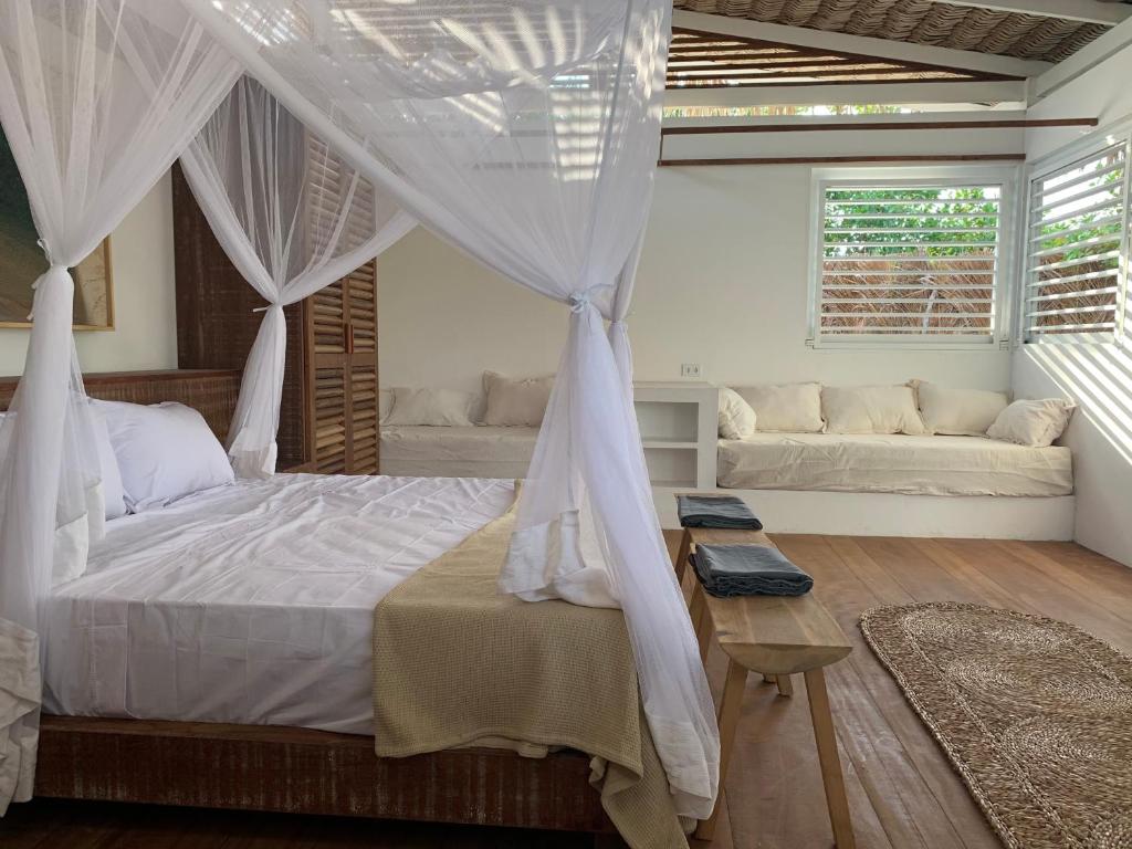 Voodi või voodid majutusasutuse Limbo Atins Chalets - Lençóis Maranhenses toas