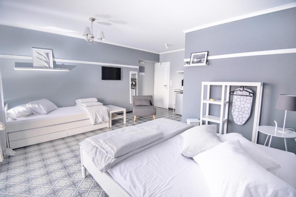Postel nebo postele na pokoji v ubytování Retro luxury rooms