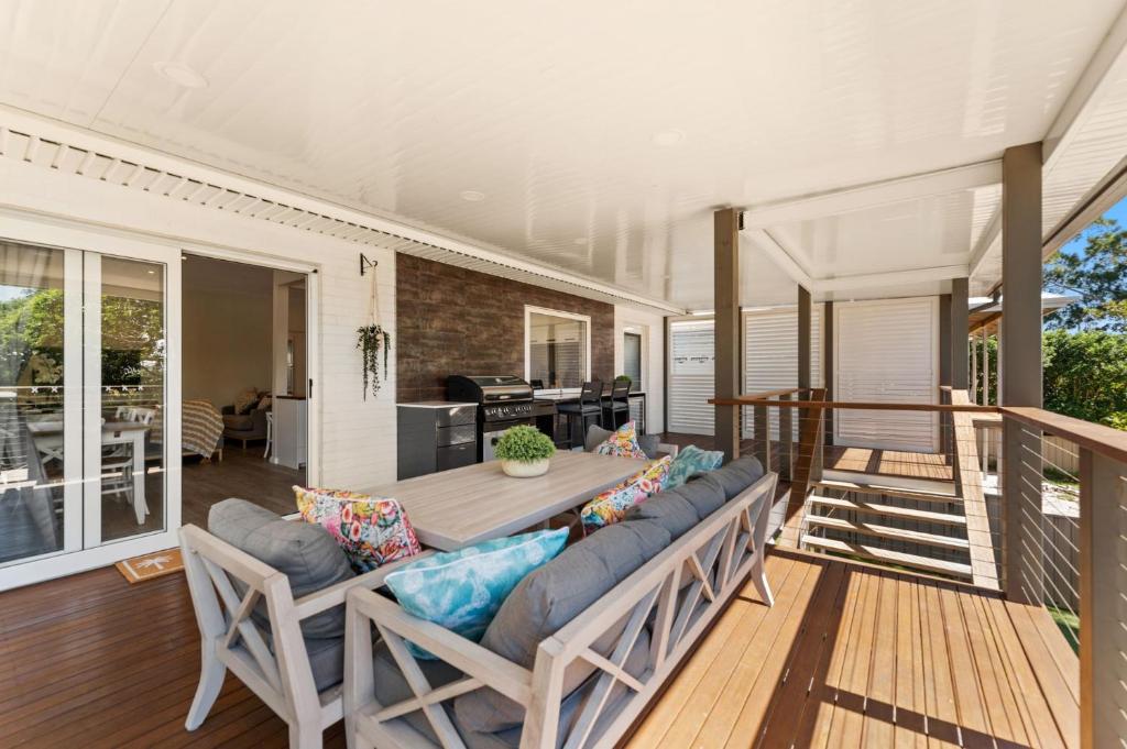 Balkón nebo terasa v ubytování Moorooba Crescent 5 Nelson Bay