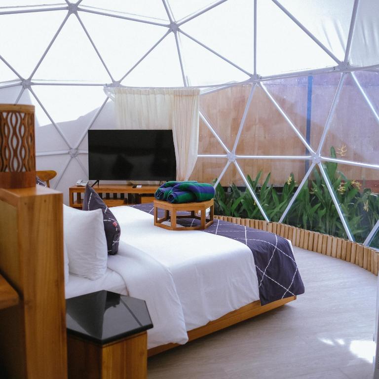 TV a/nebo společenská místnost v ubytování Triyana Resort and Glamping