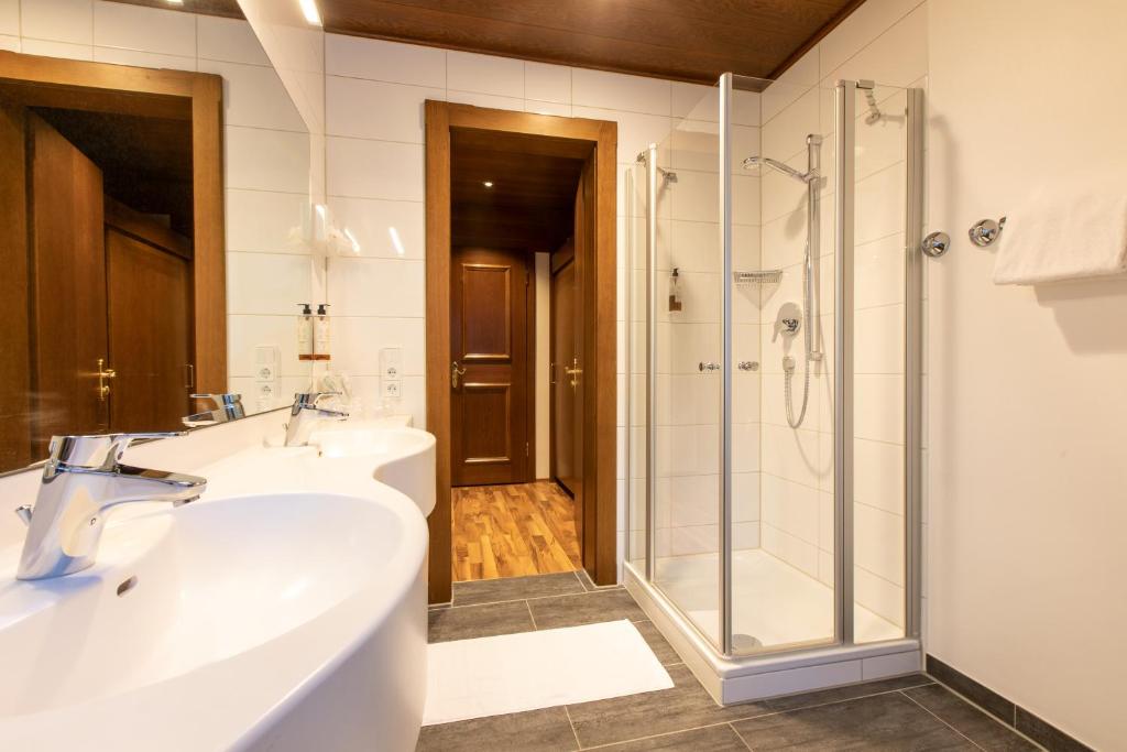 Koupelna v ubytování Hotel Müller