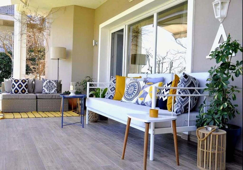 Posezení v ubytování Siggos Suites