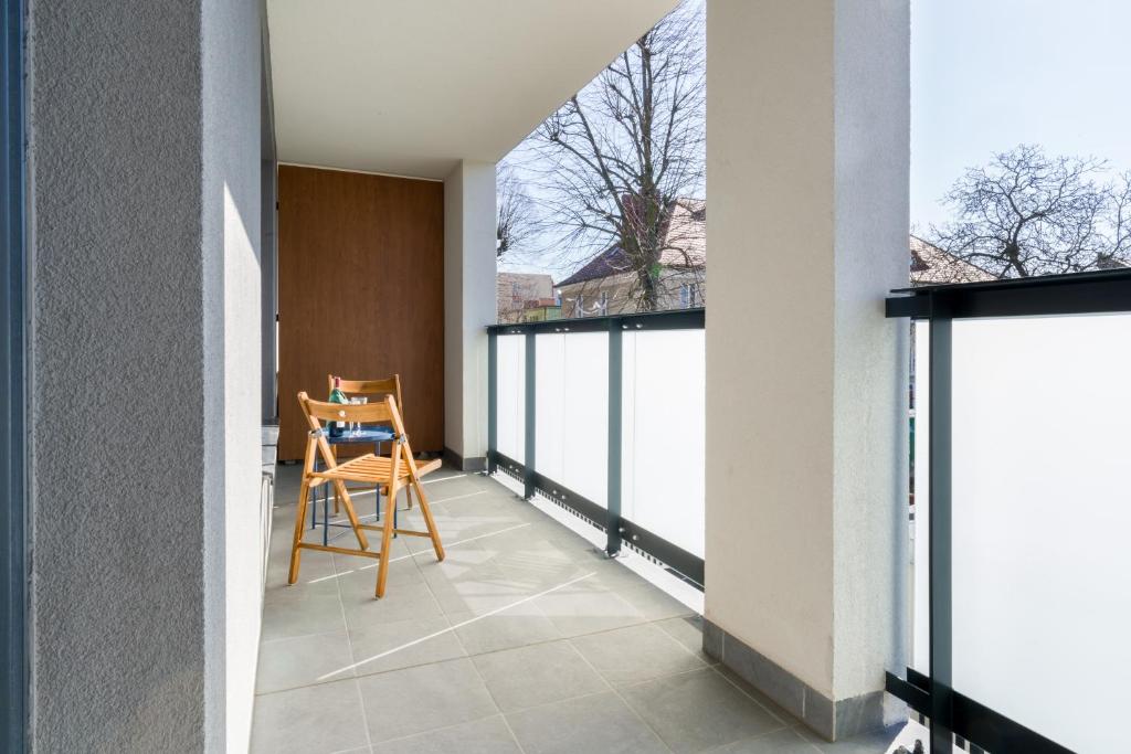Balkón alebo terasa v ubytovaní Rezydencja Rejtana with FREE GARAGE Poznań by Noclegi Renters