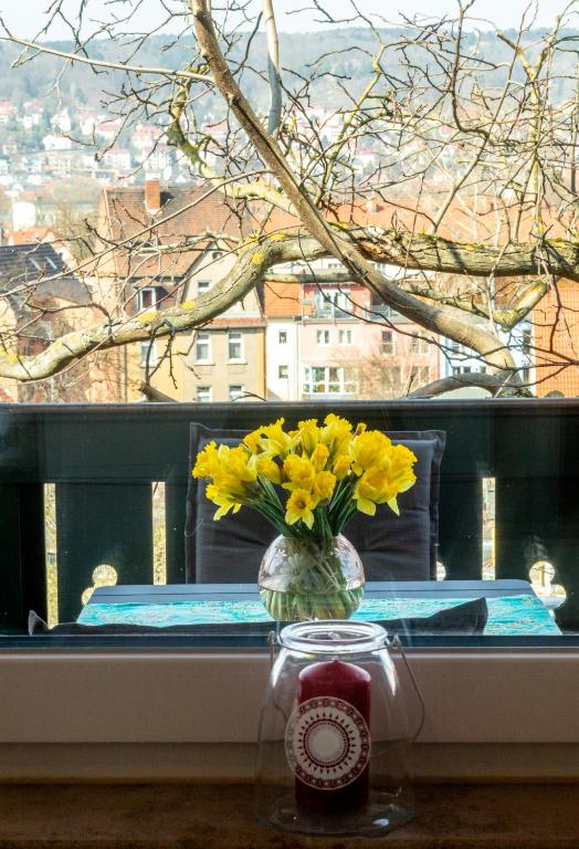 Balkón nebo terasa v ubytování Ferienwohnung Jenzigblick