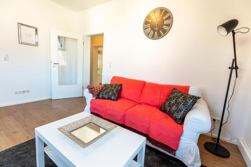 Posezení v ubytování Ferienwohnung Jenzigblick
