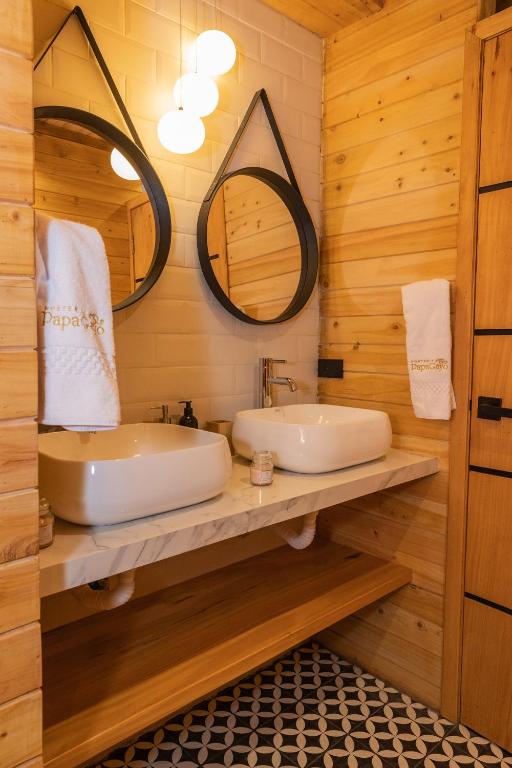 Koupelna v ubytování Hosteria Papagayo Cotopaxi