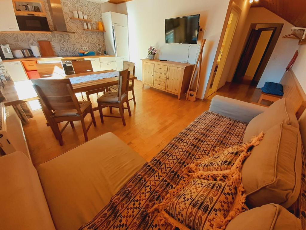 Kuchyň nebo kuchyňský kout v ubytování Apartmenthaus AMELIE