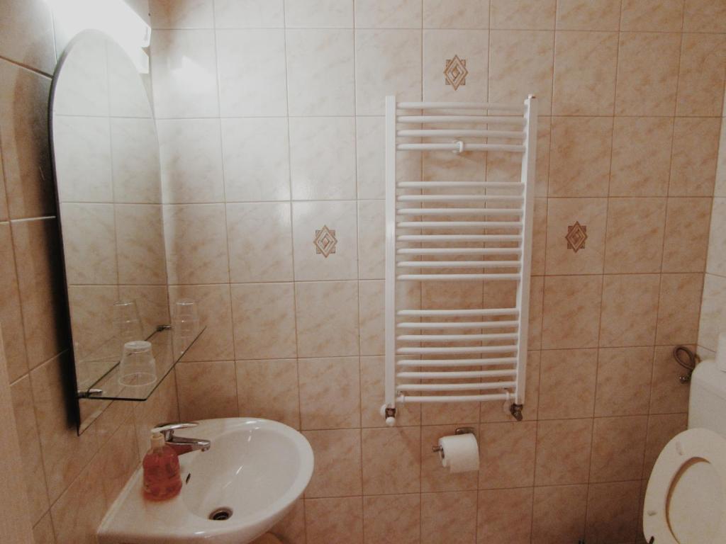 Koupelna v ubytování Panama Motel