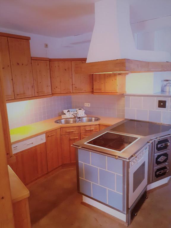 Kuchyň nebo kuchyňský kout v ubytování Apartmenthaus AMELIE