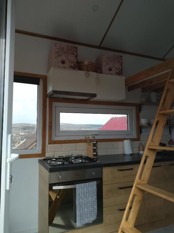 Una cocina o zona de cocina en Tiny House Cluj with Jacuzzi