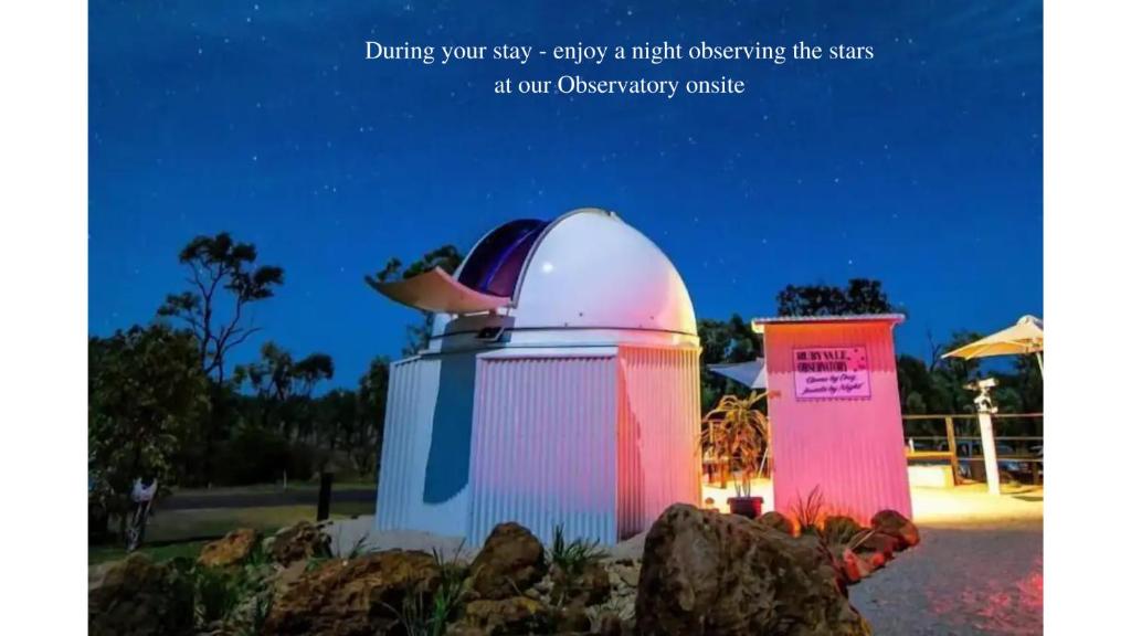 a magazine advert for a solar observatory at night at Rubyvale Motel & Holiday Units - An Adults Only Getaway in Rubyvale