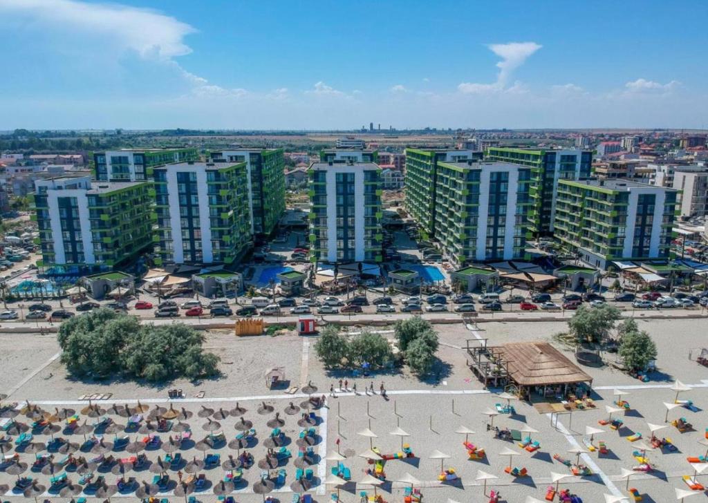 Utsikt over Mamaia Nord – Năvodari, enten fra leiligheten eller fra et annet sted