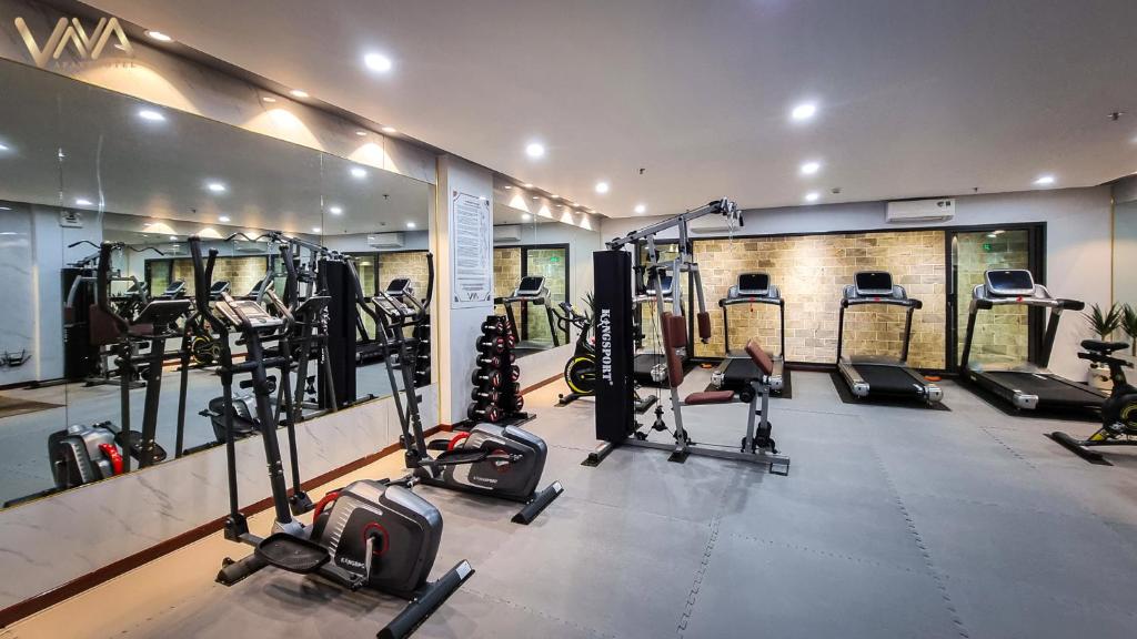 Fitness centrum a/nebo fitness zařízení v ubytování VNAHOMES APARTHOTEL