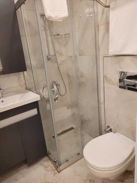 Koupelna v ubytování Mr BEYAZ HOTEL