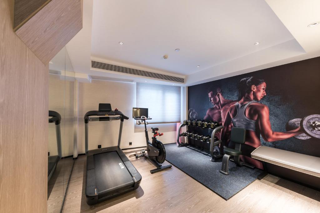 Fitness centrum a/nebo fitness zařízení v ubytování Paco Hotel Canton Tower Pazhou