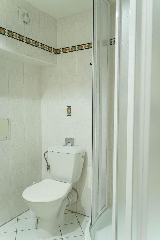 Koupelna v ubytování Hotel Praha