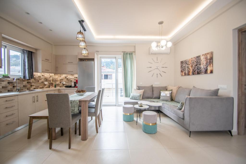 Posezení v ubytování Alcmene Lux Apartment by "elite"