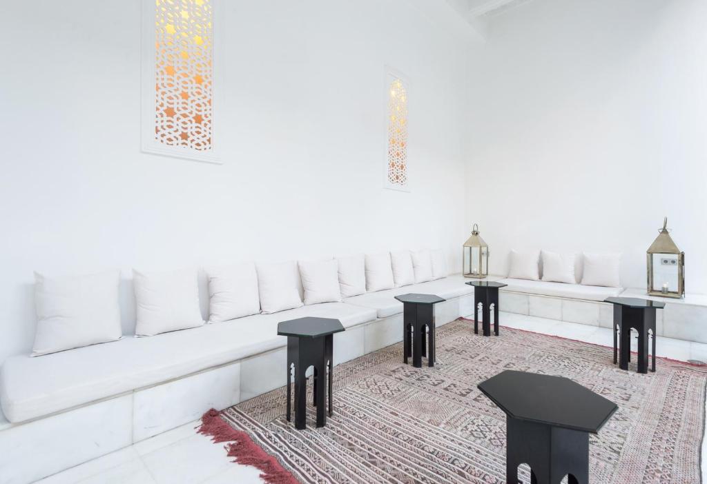 Posezení v ubytování Riad Elisa & Spa