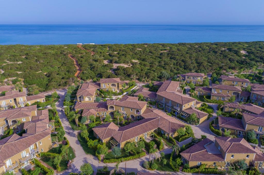 an aerial view of a house at Is Serenas Badesi Resort in Badesi