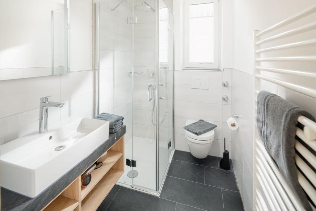 Koupelna v ubytování Apartmenthaus B3