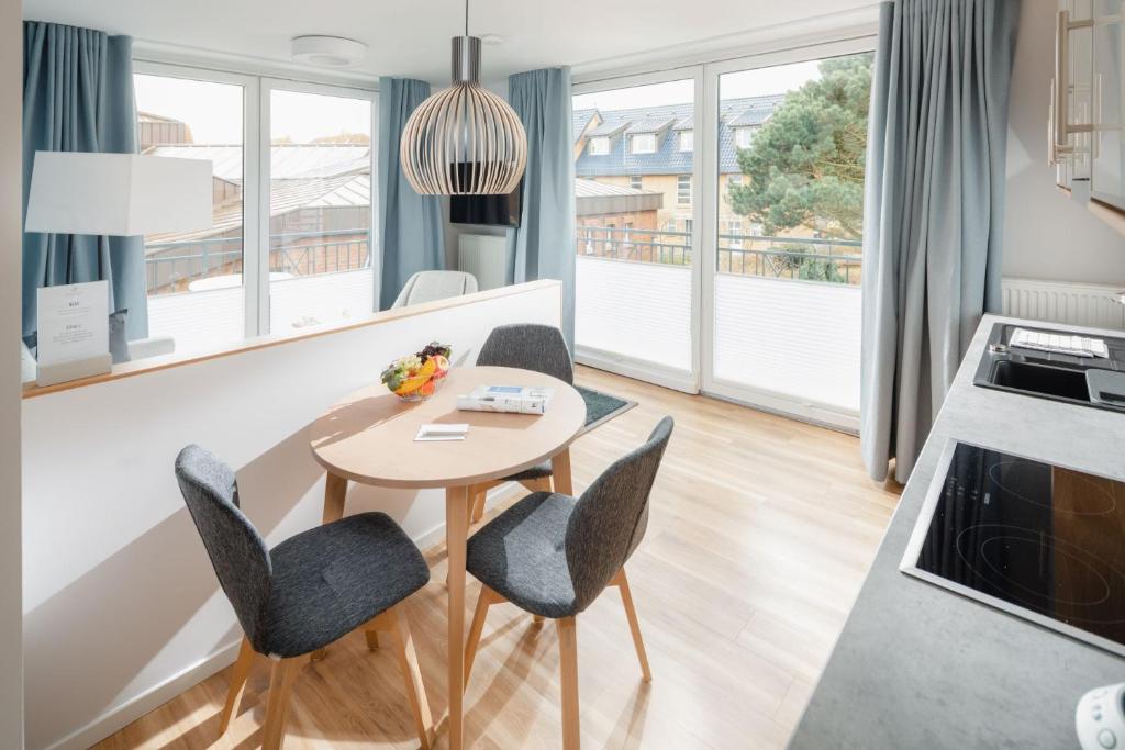 Kuchyň nebo kuchyňský kout v ubytování Apartmenthaus B3