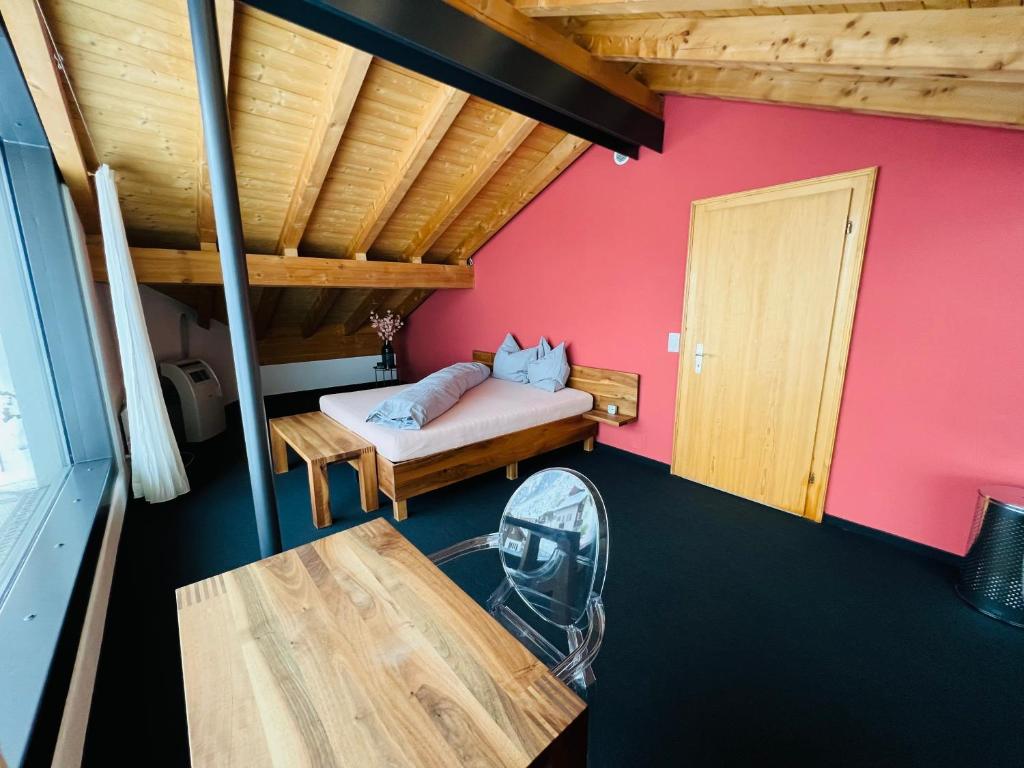 Postel nebo postele na pokoji v ubytování Maisonette Franz