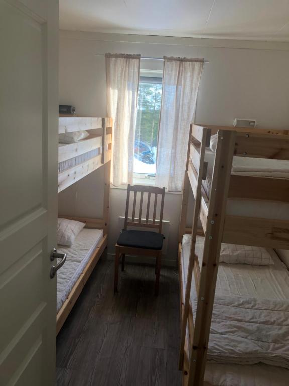 Postel nebo postele na pokoji v ubytování Hede, stuga