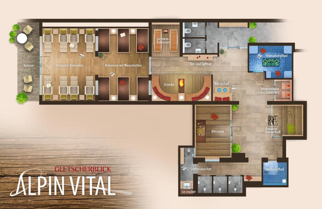 Půdorys ubytování Hotel Gletscherblick