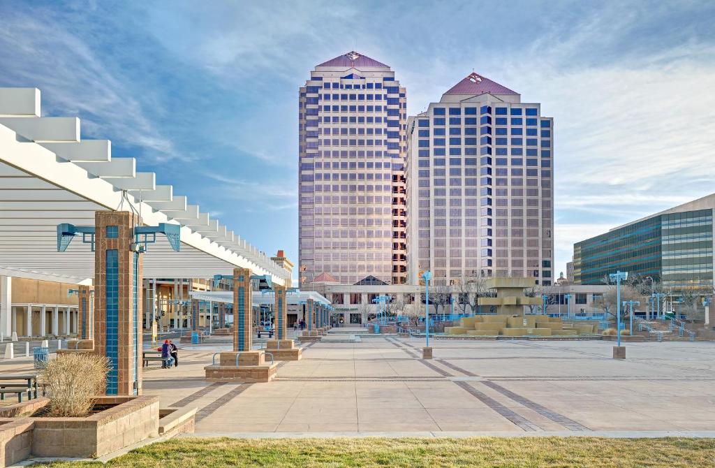 a city with tall buildings in the background at The Clyde Hotel in Albuquerque